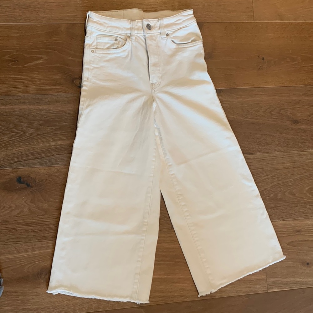 H&M wide leg cropped culotte jean